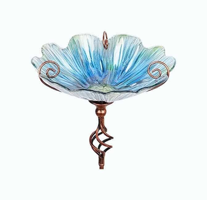 Glass Birdbath/Birdfeeder