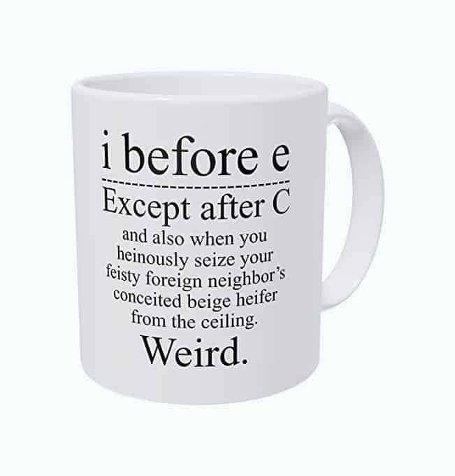 Grammar I Before E Mug