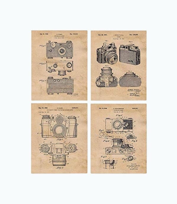 Vintage Camera Print Set