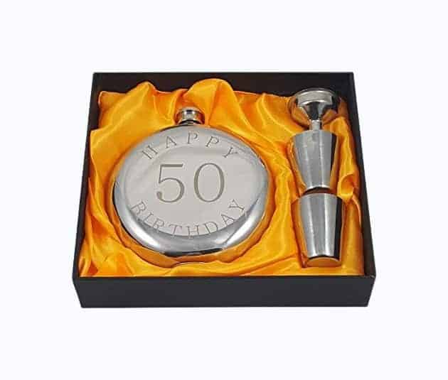 50th Birthday Flask Set