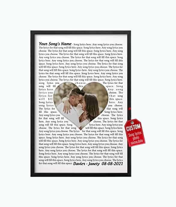 Personalized Song Lyrics Poster