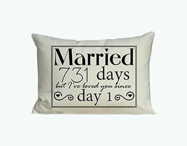 2nd Anniversary Cotton Pillow