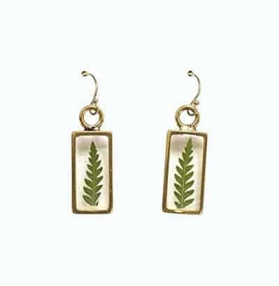 Fern Leaf Flower Earrings