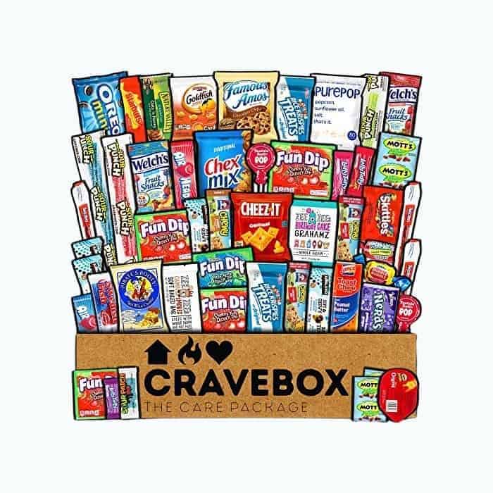 CraveBox Care Package (45 Count) Snacks Food