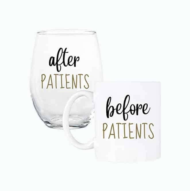 Before/After Patients Mug and Wineglass Set