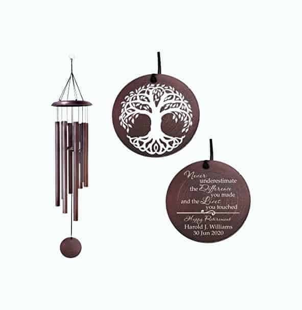 Personalized Retirement Wood Chime