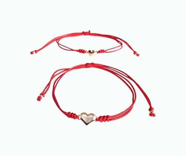 Mother-Daughter Heart Bracelets