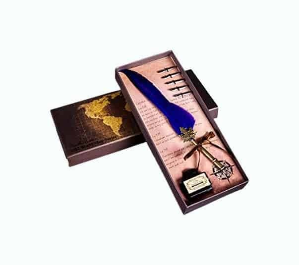 Sapphire Feather Pen Gift Set