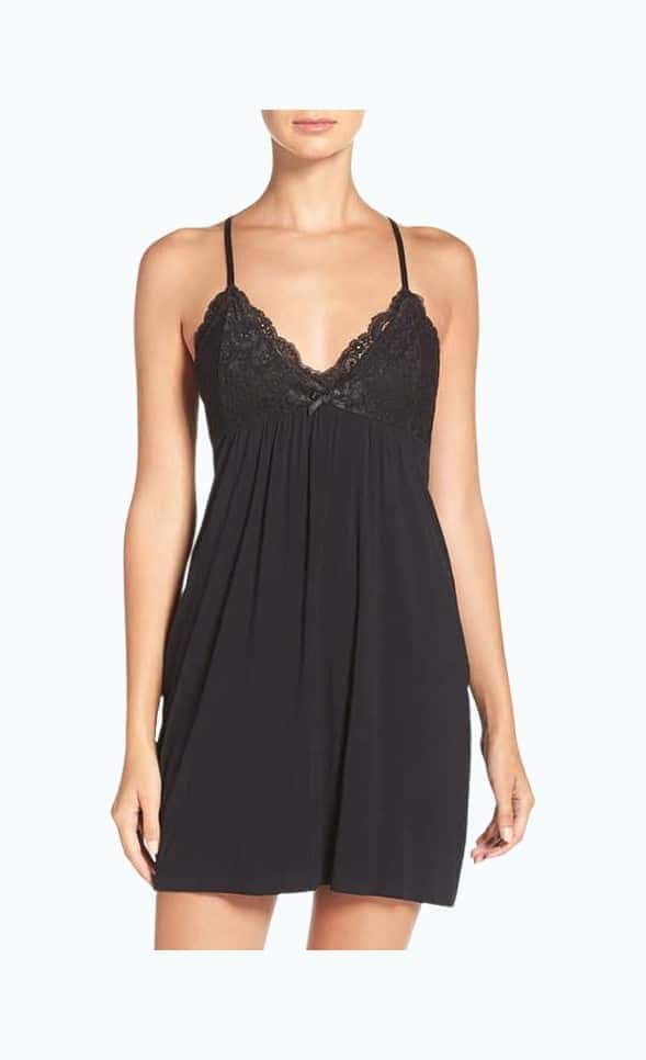 Lace Racerback Jersey Chemise