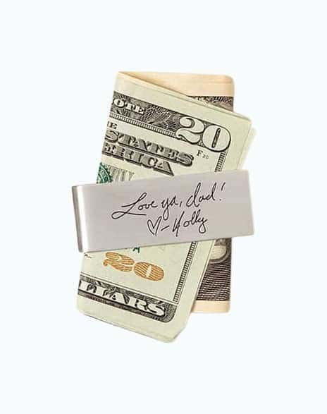 Handwritten Message Money Clip