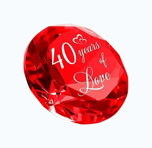 40th Anniversary Ruby Decoration