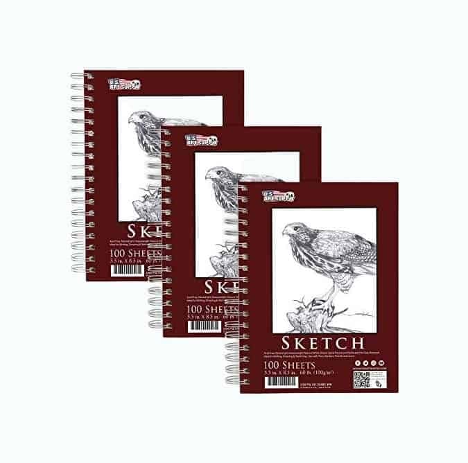 U.S. Art Supply Sketch Book Pad Pack