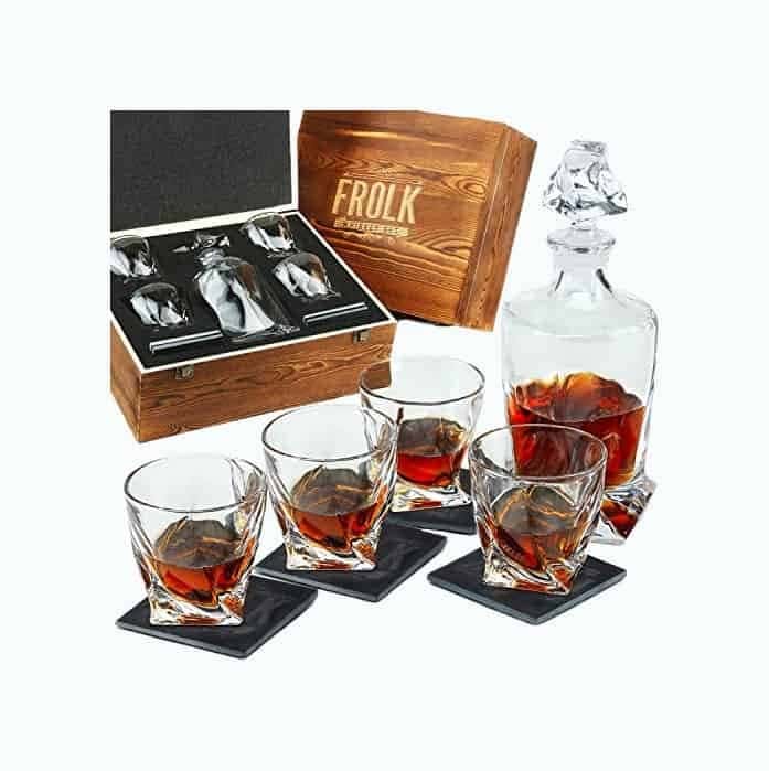 Twisted Whiskey Decanter Set