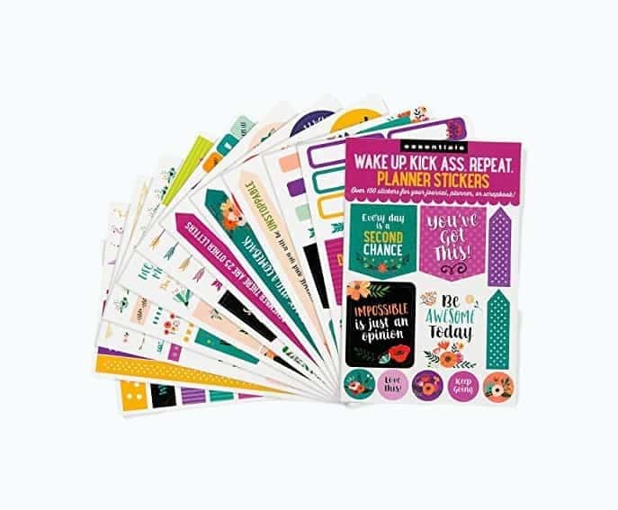 Essentials Planner Stickers -- Wake Up Kick Ass Repeat