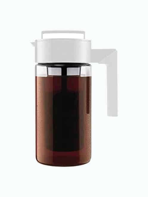 Takeya Patented Deluxe Cold Brew Coffee Maker, One Quart, White