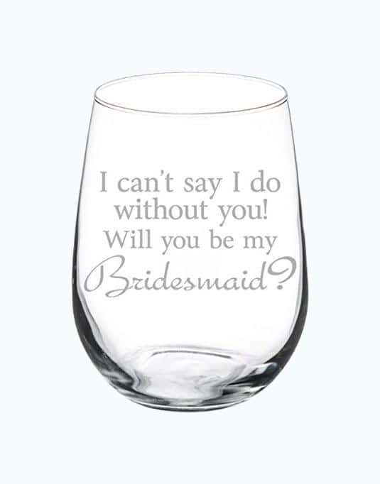 Bridesmaid Proposal Wineglass