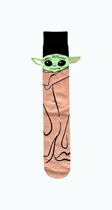 Baby Yoda Embroidered Socks