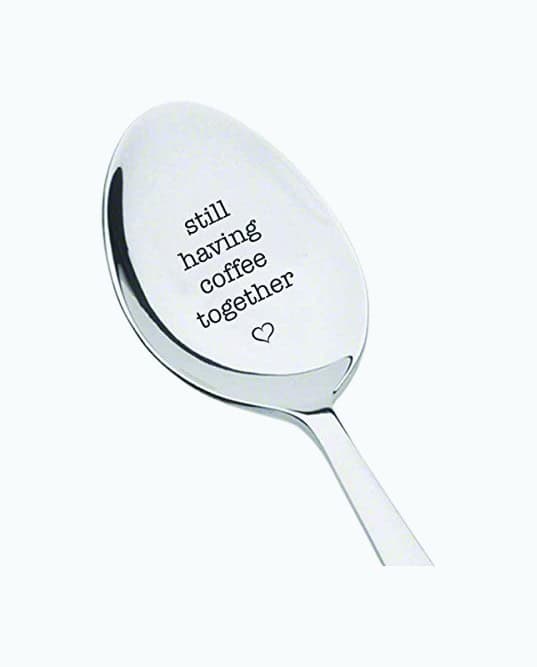 Still Having Coffee Together Engraved Stainless Steel Spoon