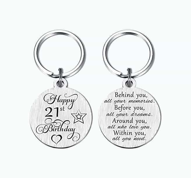 21st Birthday Keychain