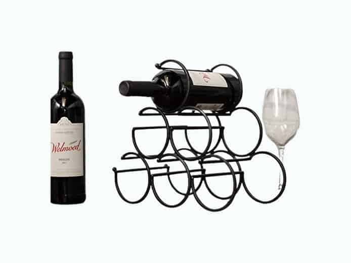 Iron Tabletop Wine Rack