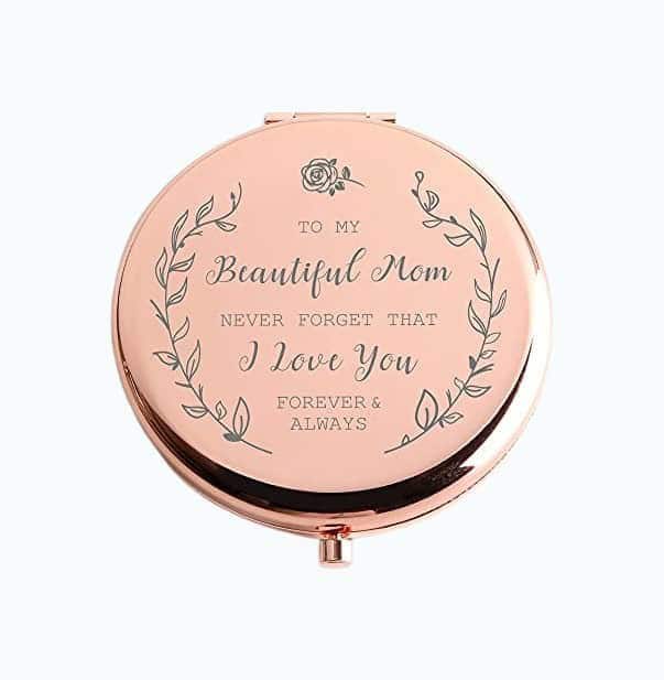 Rose Gold Compact Makeup Mirror Gifts For Mom