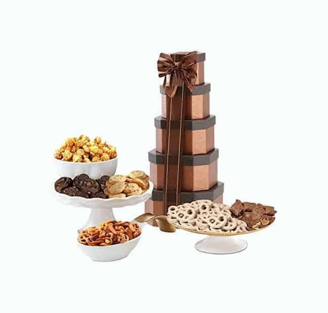 Broadway Basketeers Shiva Gift Tower of Sweets