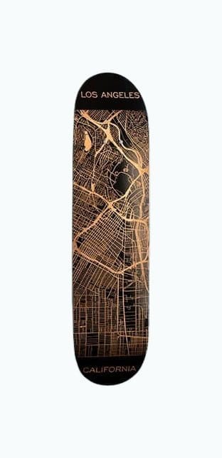 Custom Engraved Skateboard Map