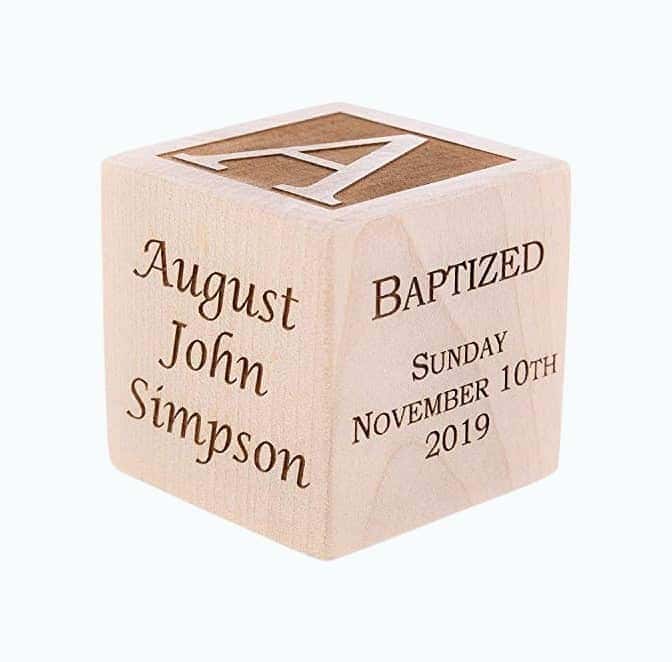 Personalized Baby Baptism Wood Block