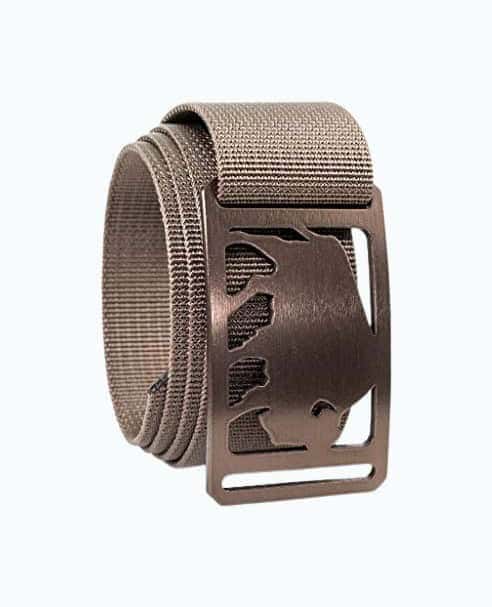 Honeycomb Web Belt With Bronze Buckle