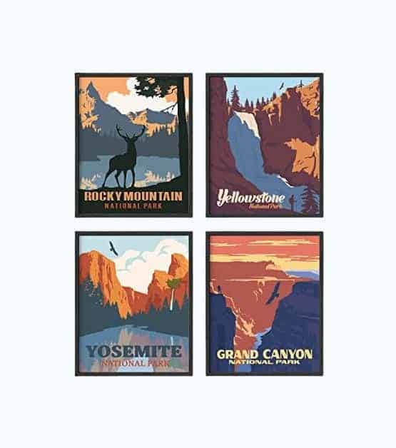 Vintage National Park Posters Set