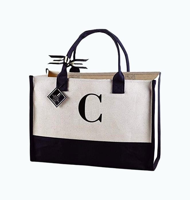 Initial Tote Bag