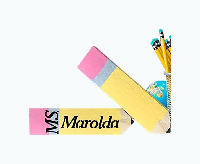 Personalized Pencil Teacher Name Plate