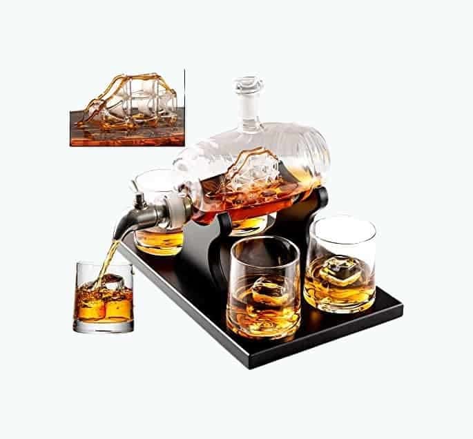 Whiskey Barrel Decanter Gift Set