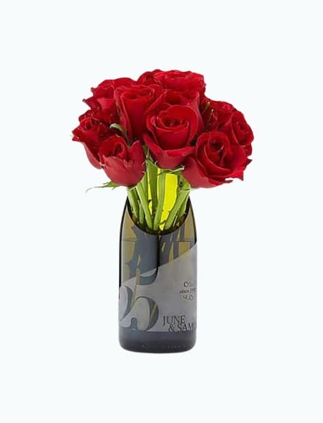 Personalized Champagne Milestone Vase