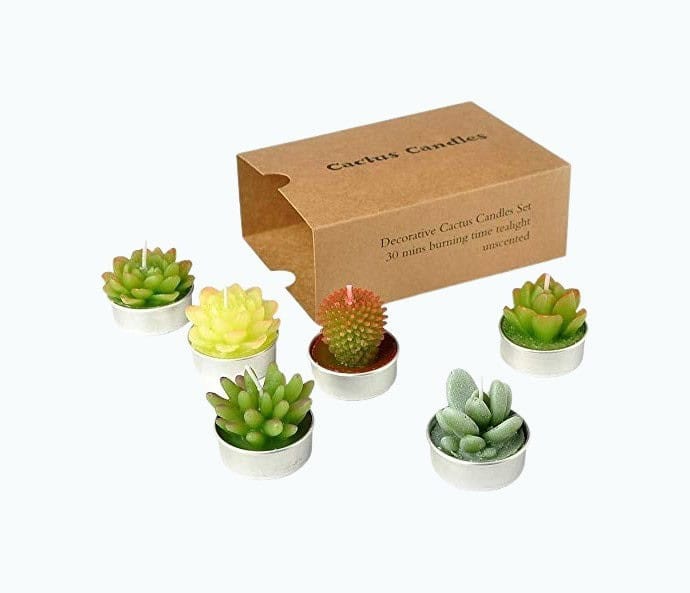 Cactus Tealight Candles Set