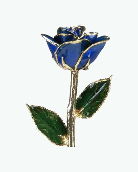 Sapphire Blue Lacquered Rose