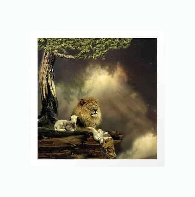 Lion & Lamb Art Print