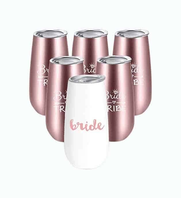 Bride to Be And Bride Tribe Wine Tumblers