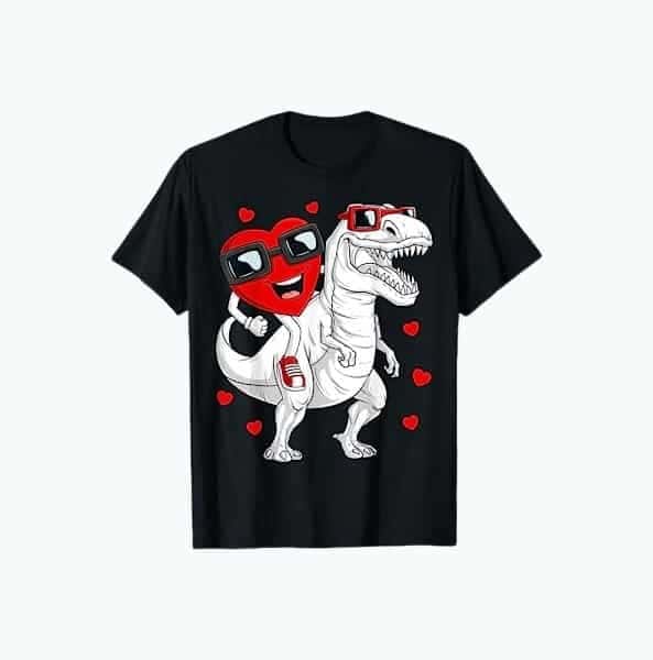 Valentine’s Day Dinosaur T-Shirt