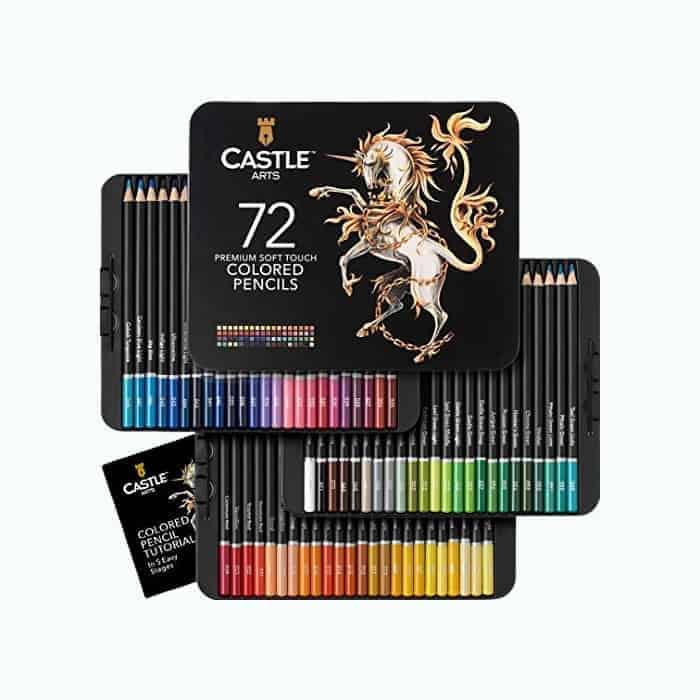 72 Premium Colored Coloring Pencils Set for Adults