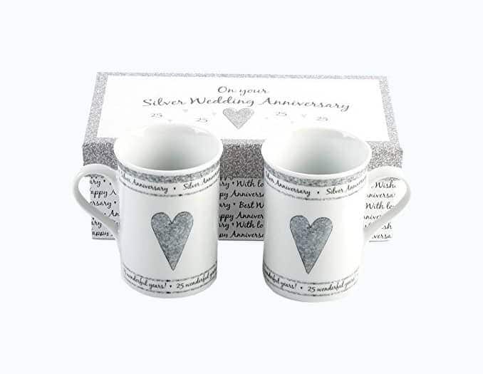 25th Anniversary Ceramic Mug Set