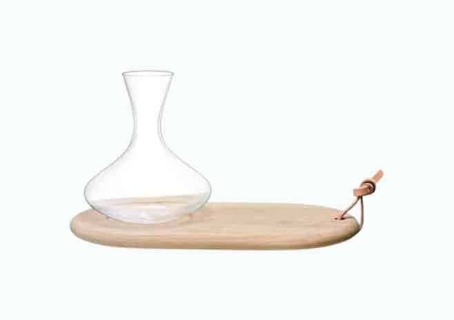 Wine Carafe & Cheese Board Set