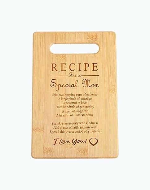 Recipe Bamboo Cutting Board