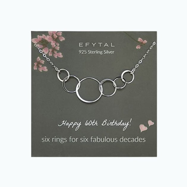 Sterling Silver Six Circle Necklace