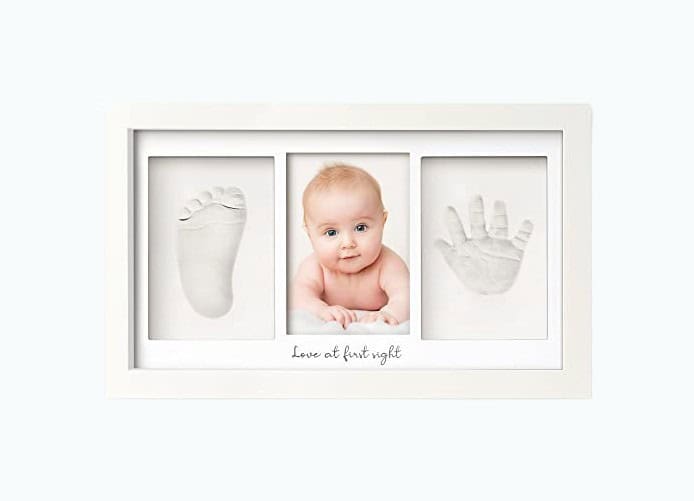 Baby Handprint and Footprint Photo Frame