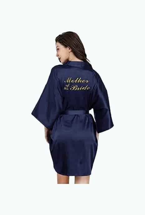 Robes with Gold Glitter for Wedding Party