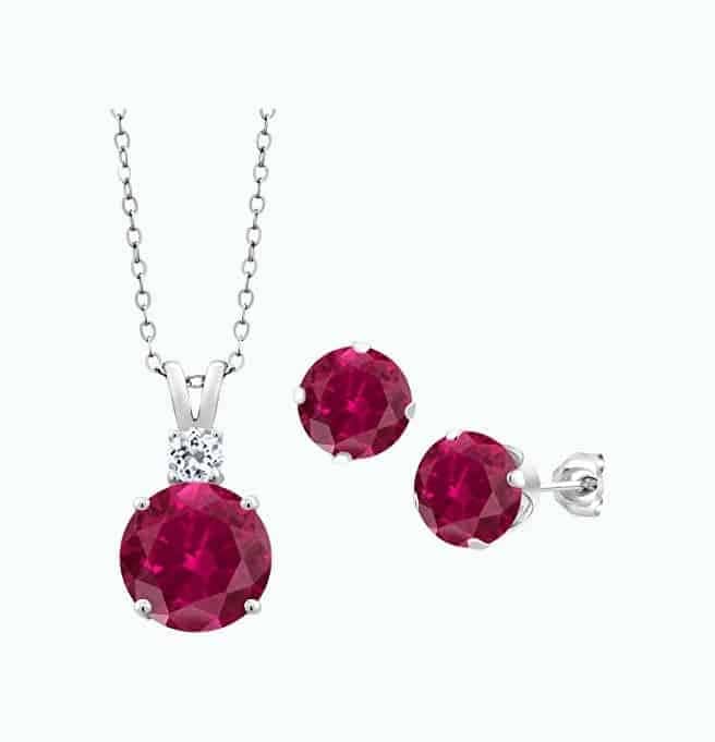 Ruby Jewelry Set