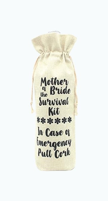 Mother of the Bride Survival Kit Wine Bottle Bags