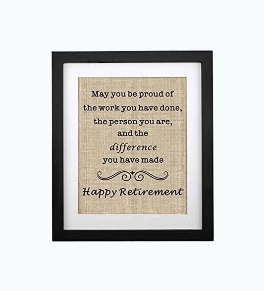 Retirement Burlap Print