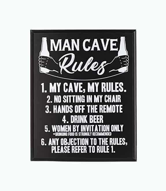 Man Cave Rules Sign